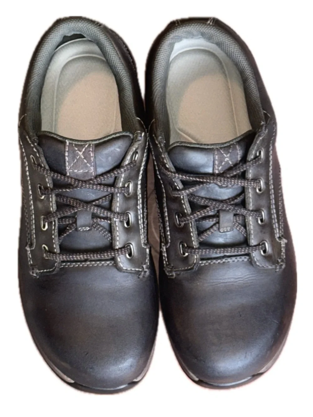 RED WING WORX Steel Toe‎ Nubuck Leather Work Oxford Shoes Brown | 8.5D